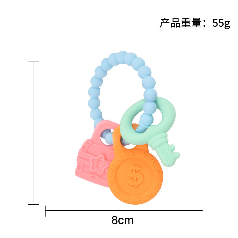 Wholesale Baby Bracelet Key Teething Stick Silicone Bite Music